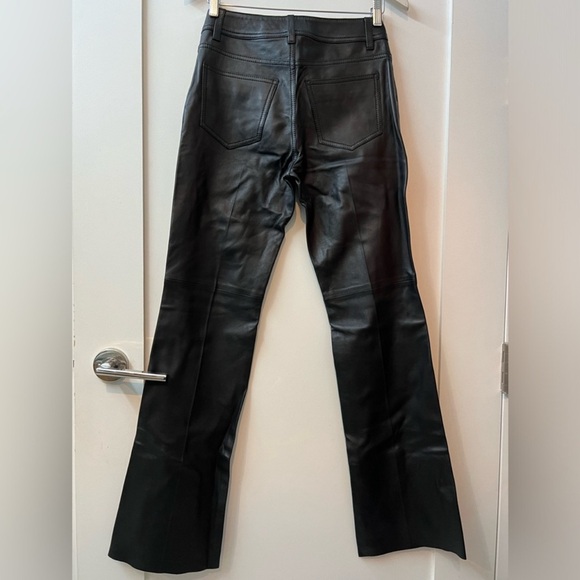 NWOT 5-pocket pants in soft leather. Slim fit, straight leg regular waist. S 2 - Picture 4 of 10